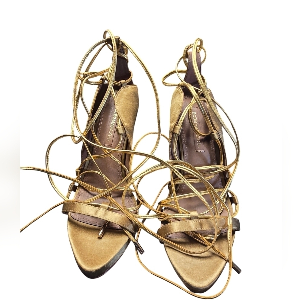 BCBGMAXAZRIA Esme Metallic Gladiator Sandal Sz. 7.5 - Picture 7 of 10